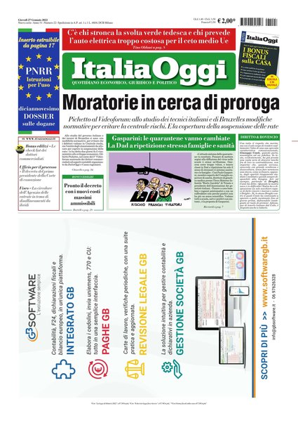 Italia oggi : quotidiano di economia finanza e politica